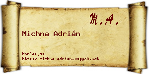 Michna Adrián névjegykártya